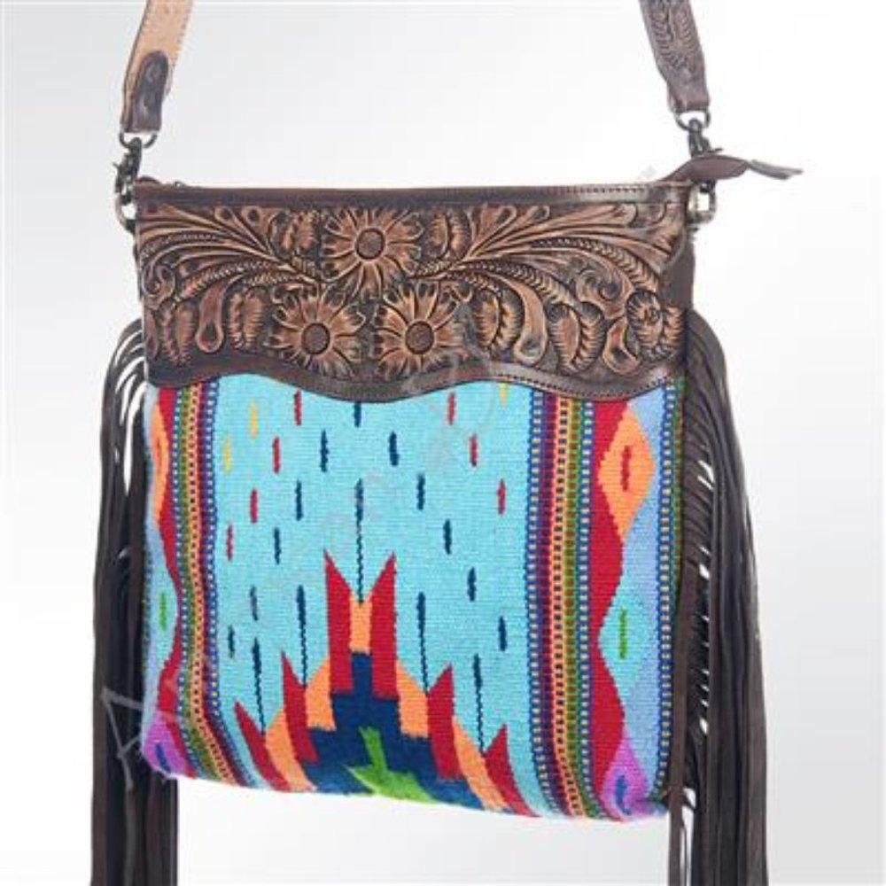 American Darling Leather Crossbody Fringed Purse